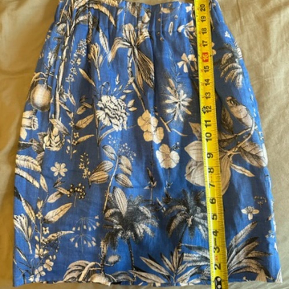 J. Crew - Linen Pull-on skirt in Ratti® tropical toile linen - Size XXS